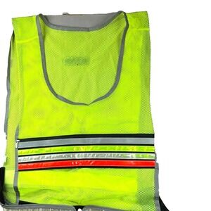 Sportline Vest Unisex OSFA Yellow Neon Reflective Safety High Visibility Run